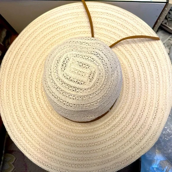 L’Atelier Du Sac Made in Italy Woven Floppy Hat Cotton Blend Sun Protection HTF Miramar | Women main image 4